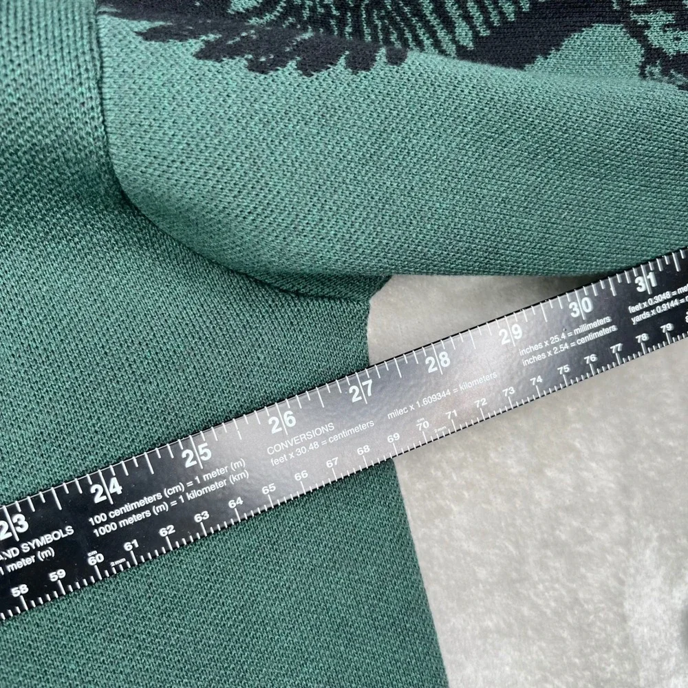 Waggle Migration Wildknit Sweater Mens 2XL Green Black Duck Graphic Crewneck‎